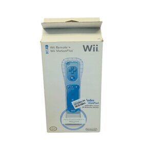 Brand New Nintendo Wii remote + Motion Plus NINTENDO Blue Christmas gift